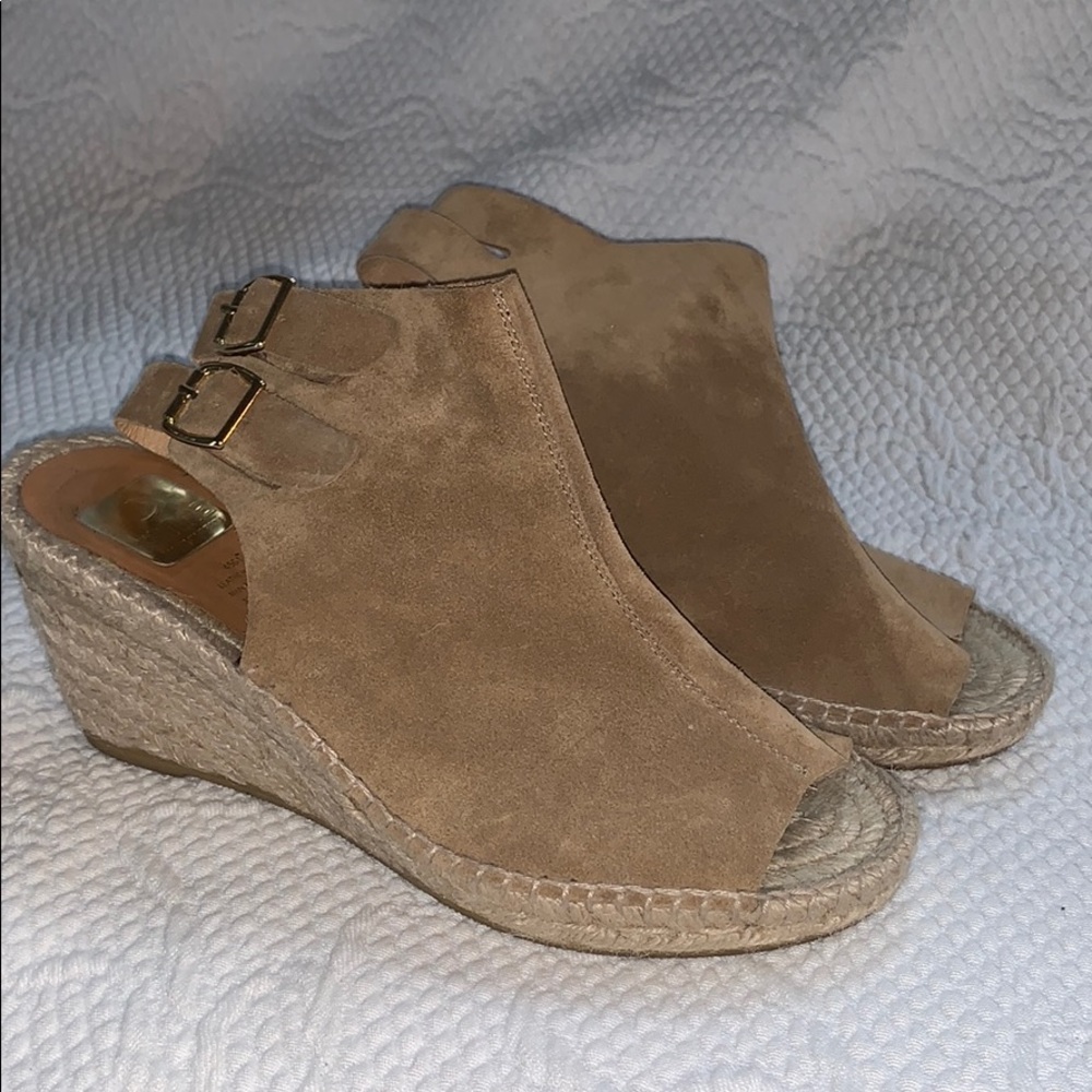 Kanna Sz39 tan suede sling back espadrille Sandal